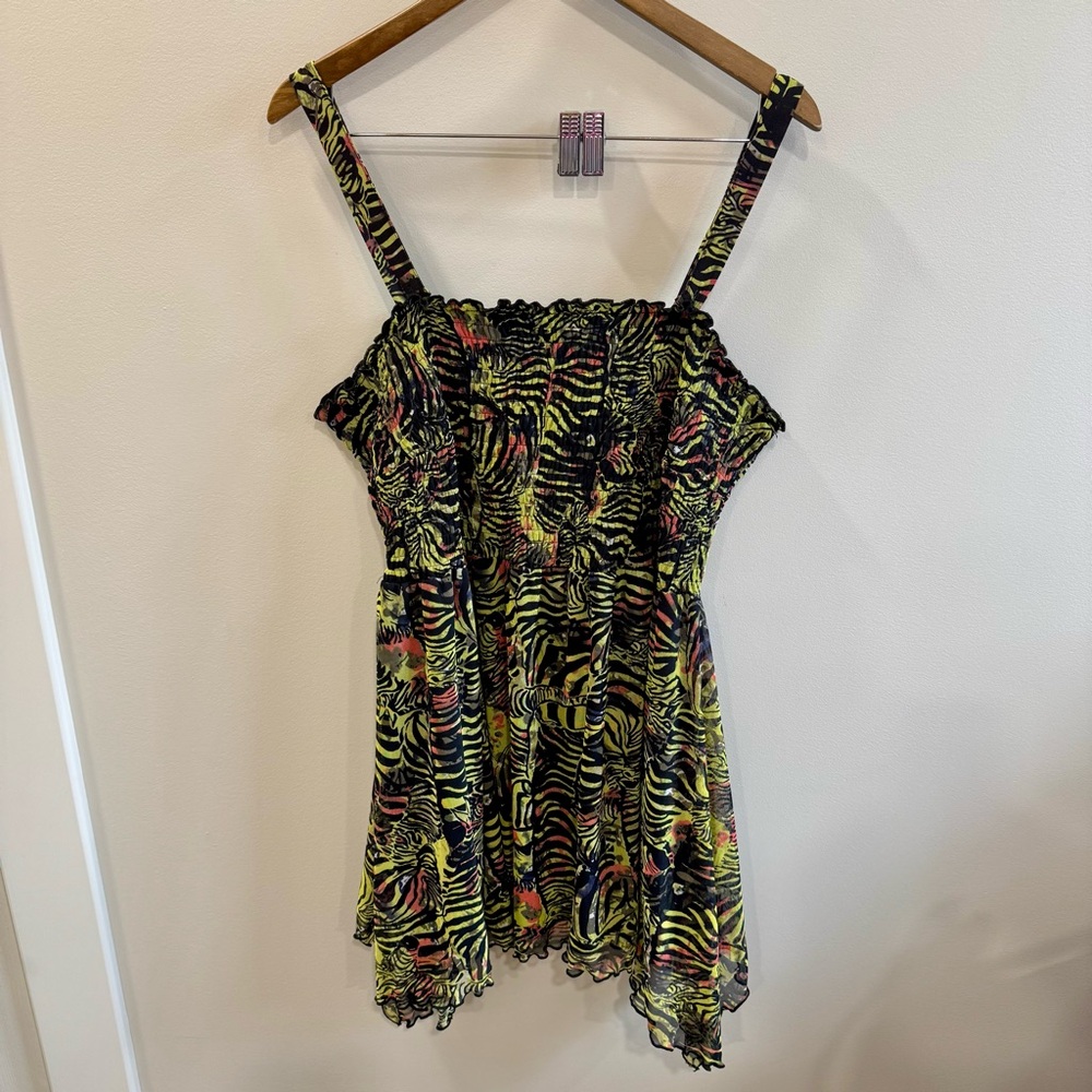 Floral Smocked Mini Swim Cover